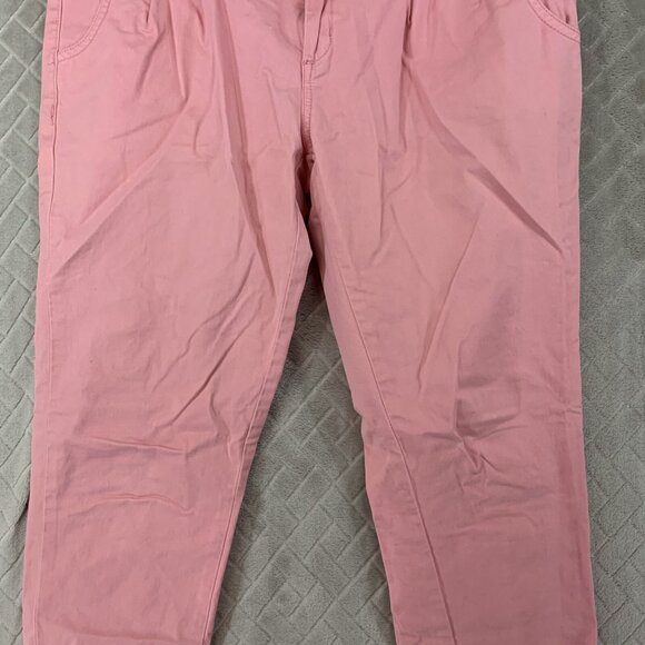 Honey Womans 30 Chino Pants Pink Ankle Tapered Leg Low Rise Stretch Barbiecore - Picture 3 of 15